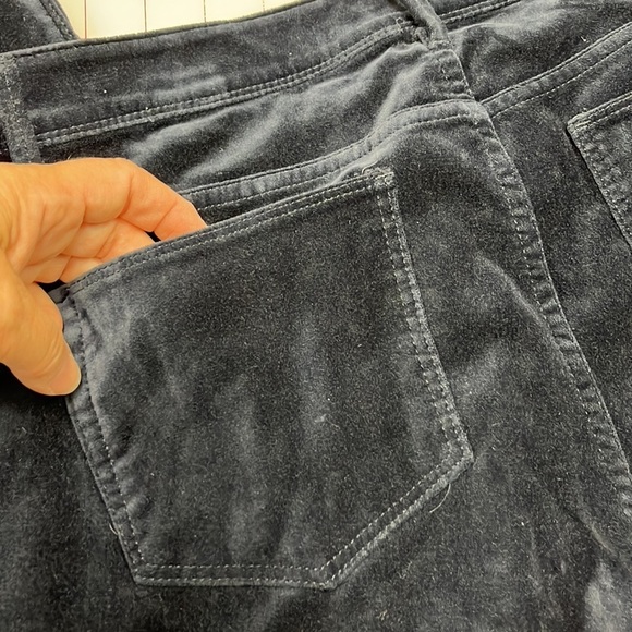 J. JILL Holiday/Office Cotton Velvet Straight Leg 5 Pocket Deep Navy Pant SZ 10P - Picture 9 of 15